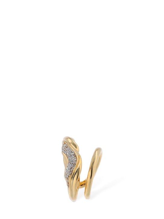 Maria Black: Right side Rai opal glitter ear cuff - Gold/Crystal - women_1 | Luisa Via Roma