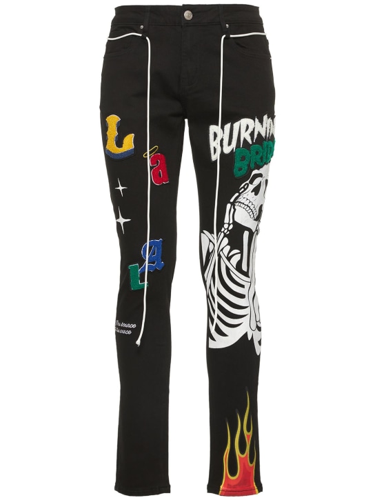 Lifted Anchors: Bridges chenille jeans - Black - men_0 | Luisa Via Roma