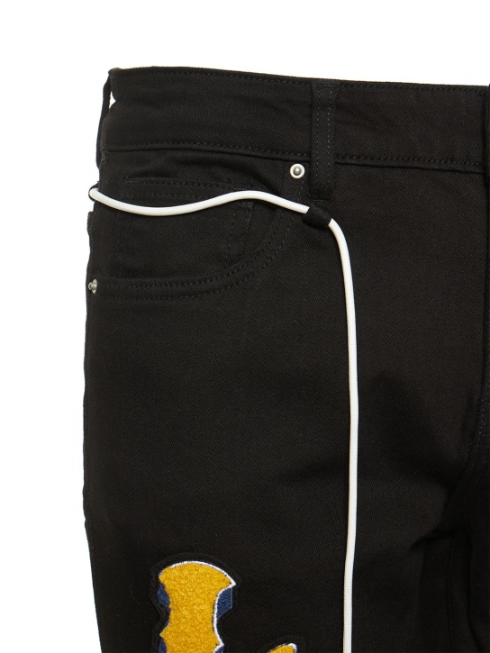 Lifted Anchors: Bridges chenille jeans - Black - men_3 | Luisa Via Roma