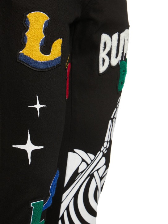 Lifted Anchors: Bridges chenille jeans - Black - men_6 | Luisa Via Roma