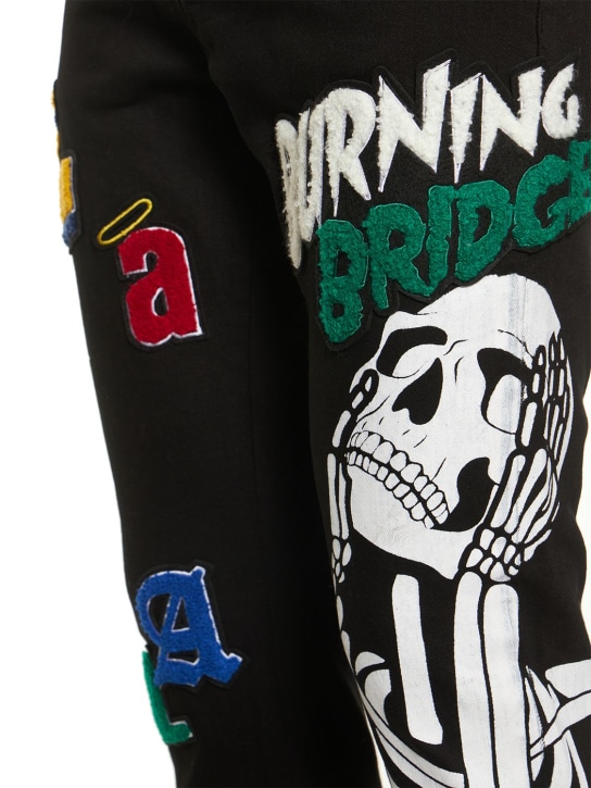 Lifted Anchors: Bridges chenille jeans - Black - men_7 | Luisa Via Roma