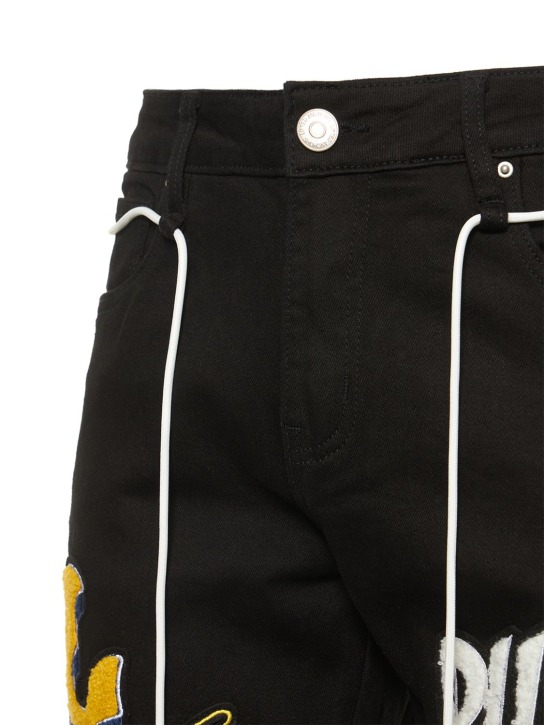 Lifted Anchors: Bridges chenille jeans - Black - men_4 | Luisa Via Roma