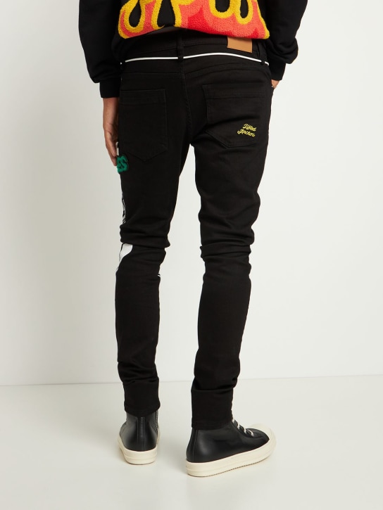 Lifted Anchors: Bridges chenille jeans - Black - men_2 | Luisa Via Roma