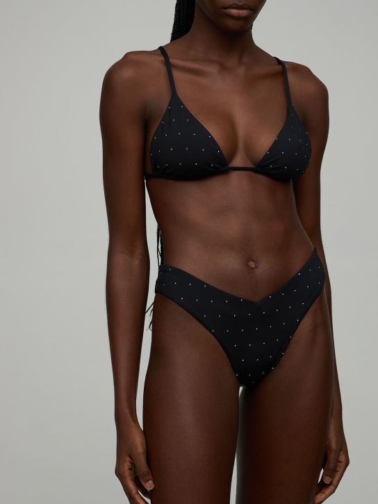 Weworewhat: Delilah bikini bottoms w/ crystals - Black - women_1 | Luisa Via Roma