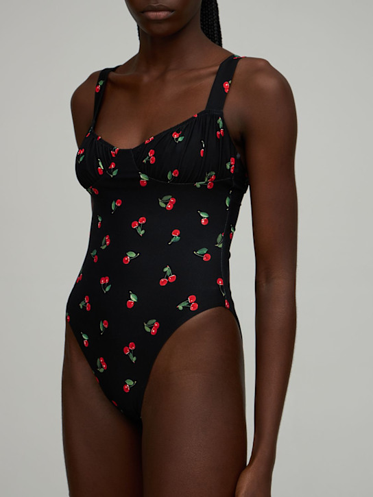 Weworewhat: Costume intero arricciato - Nero/Multicolor - women_1 | Luisa Via Roma