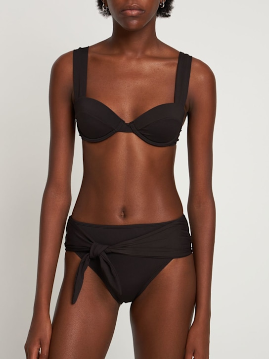 Weworewhat: Bas de bikini taille haute Riviera - Noir - women_1 | Luisa Via Roma