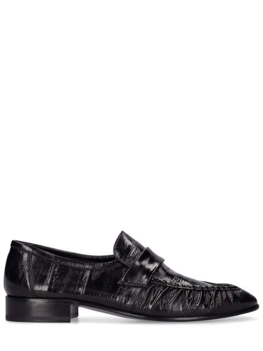 The Row: 25mm Soft eel leather loafers - Black - women_0 | Luisa Via Roma