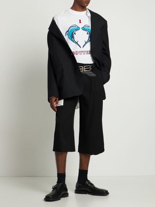 Botter: BEDRUCKTES T-SHIRT AUS BAUMWOLLJERSEY - Weiß/Blau - men_1 | Luisa Via Roma