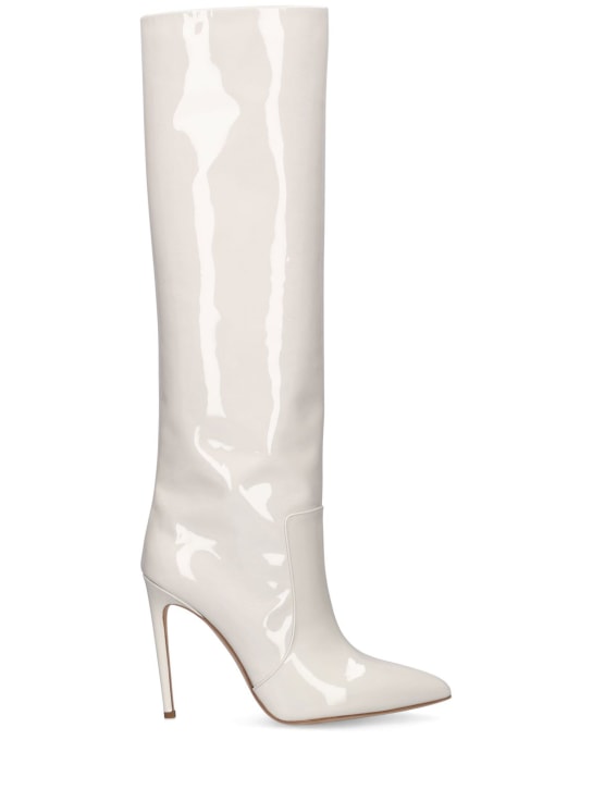 105mm Stiletto patent leather tall boots