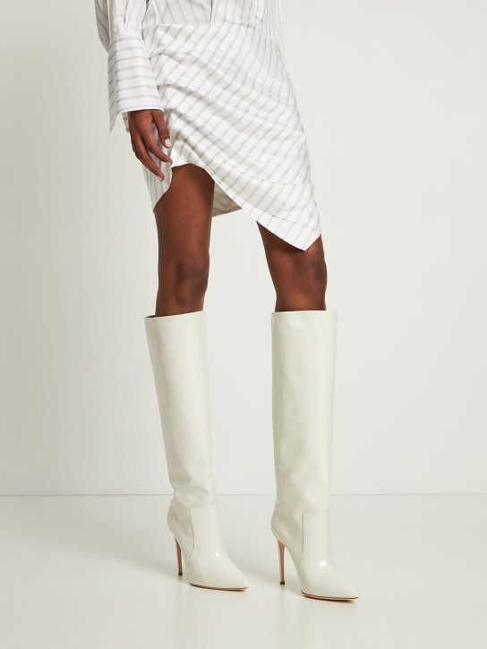 105mm Stiletto patent leather tall boots - Thumbnail 2