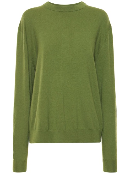 Extreme Cashmere: Class超细羊绒混纺毛衣 - 绿色 - women_0 | Luisa Via Roma