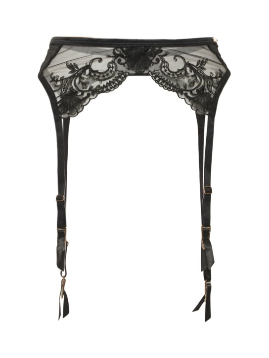 Marseille Black Lace Garter Belt