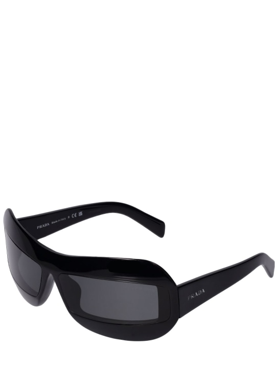Prada: Runway squared acetate sunglasses - women_1 | Luisa Via Roma