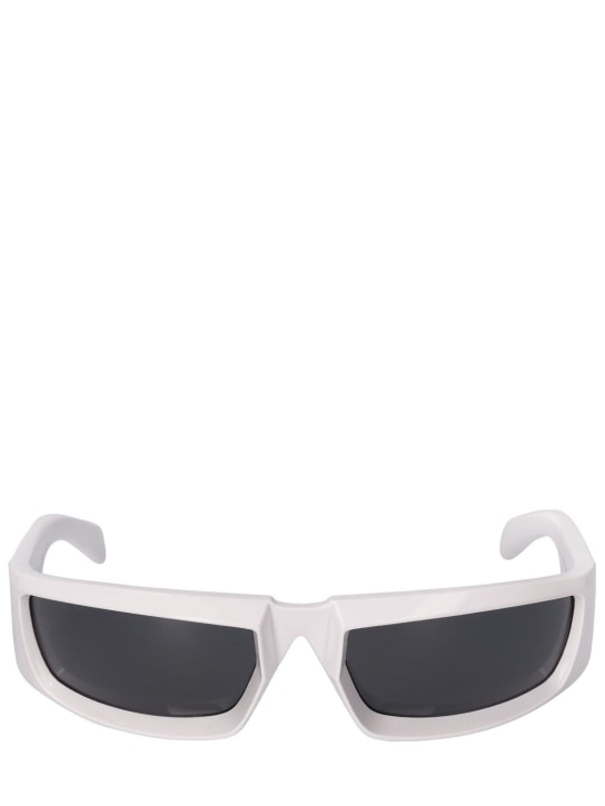 Prada: Runway squared nylon sunglasses - men_0 | Luisa Via Roma