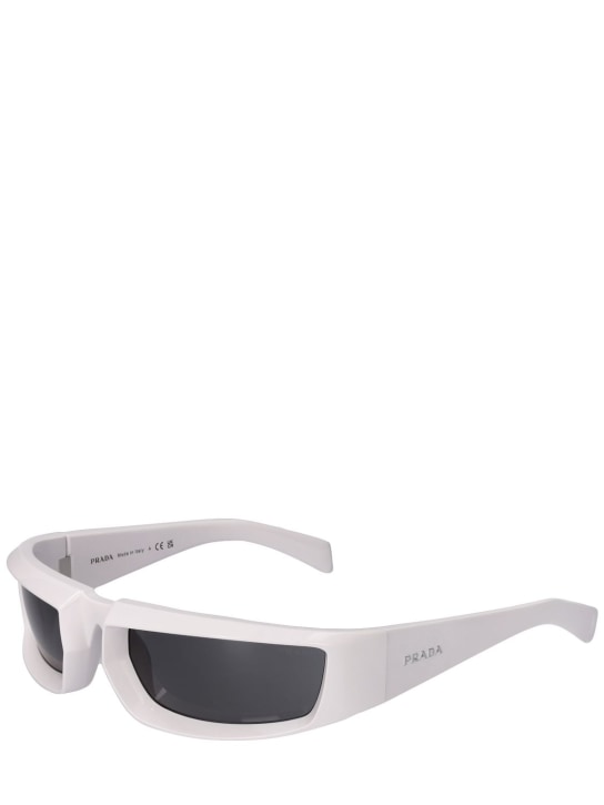 Prada: Runway squared nylon sunglasses - women_1 | Luisa Via Roma