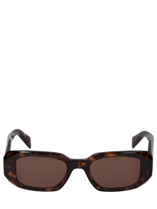 Prada: Symbole squared acetate sunglasses - Havana/Brown - women_0 | Luisa Via Roma
