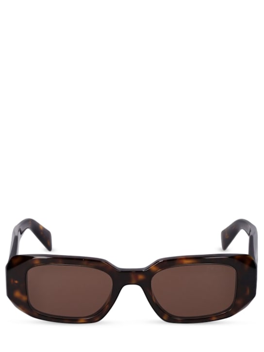 Prada: Symbole squared acetate sunglasses - Havana/Brown - women_0 | Luisa Via Roma