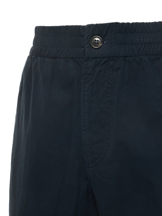 A.P.C.: Pantaloni dritti in tela di cotone - Blu Scuro - men_1 | Luisa Via Roma