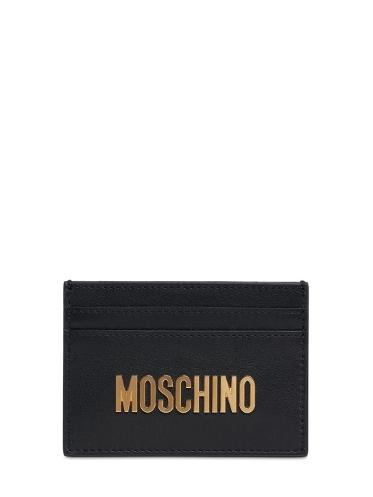 Moschino: レザーカードホルダー - men_0 | Luisa Via Roma