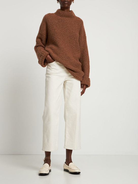 Casasola: Maglia Dante in lana bouclé - Cammello - women_1 | Luisa Via Roma