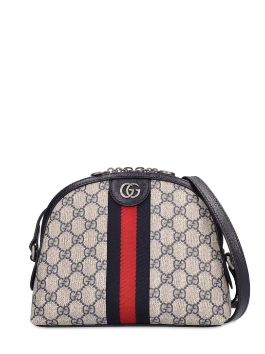 Gucci: Ophidia GG Supreme shoulder bag - Beige/Blue - women_0 | Luisa Via Roma