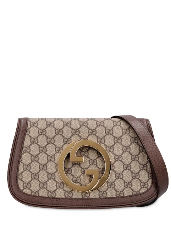 Gucci: Blondie GG Supreme shoulder bag - Beige Ebony - women_0 | Luisa Via Roma