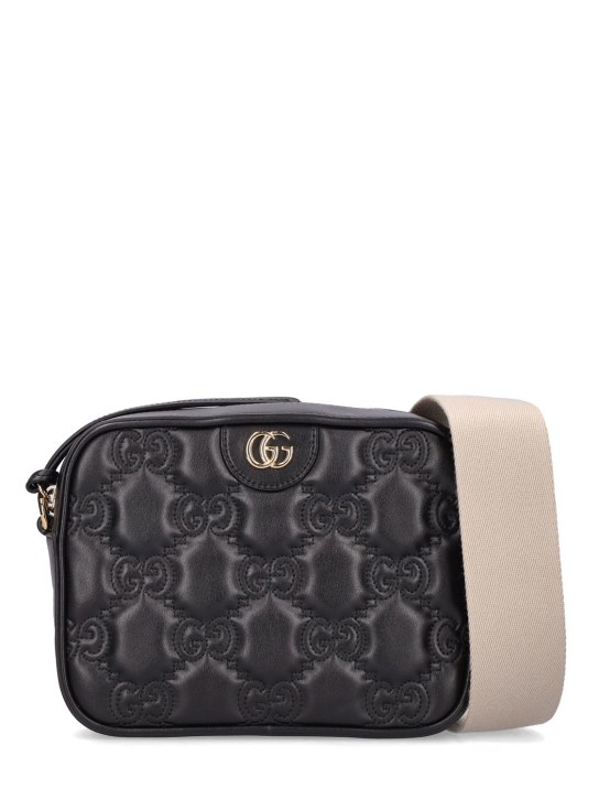 Gucci: Ophidia GG matelassé leather camera bag - Black - women_0 | Luisa Via Roma