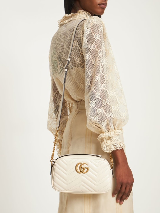 Gucci: Borsa GG Marmont in pelle - Mystic White - women_1 | Luisa Via Roma