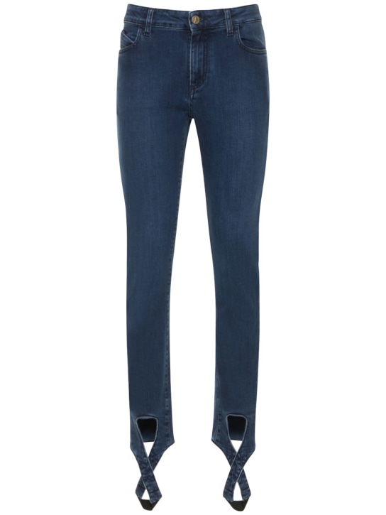 The Attico: Jeans Dakota de denim con estribos - Azul - women_0 | Luisa Via Roma