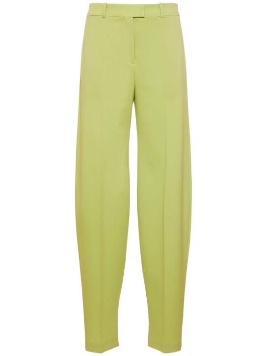 The Attico: Pantalon en gabardine de laine stretch Jagger - Vert - women_0 | Luisa Via Roma