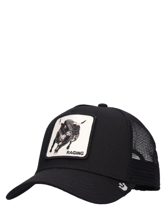 Goorin Bros: Rager trucker hat w/ patch - Black - men_1 | Luisa Via Roma