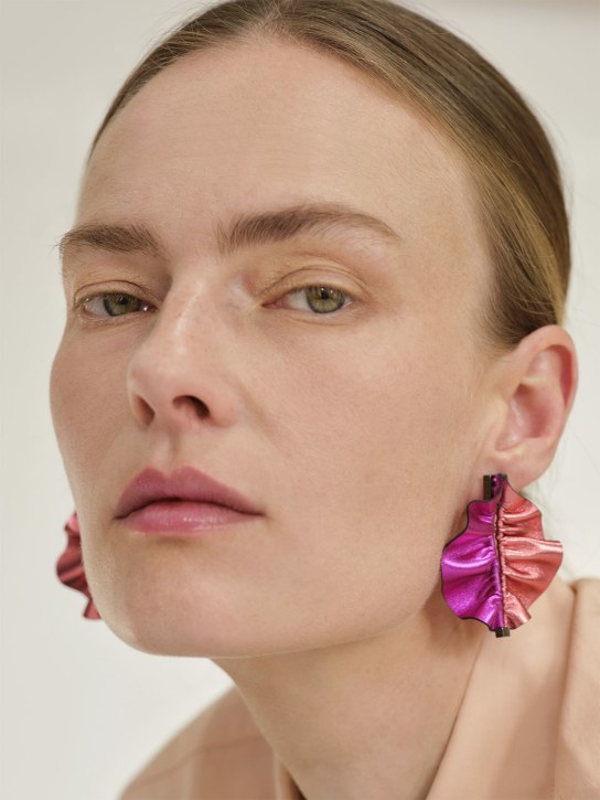 So-le Studio: Mini Alie leather stud earrings - women_1 | Luisa Via Roma