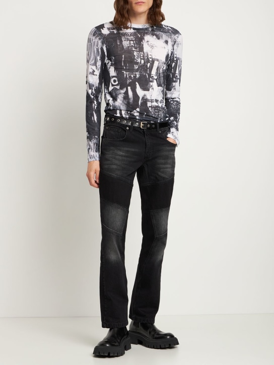 Jaded London: Motocross-Jeans mit geradem Bein - Schwarz - men_1 | Luisa Via Roma
