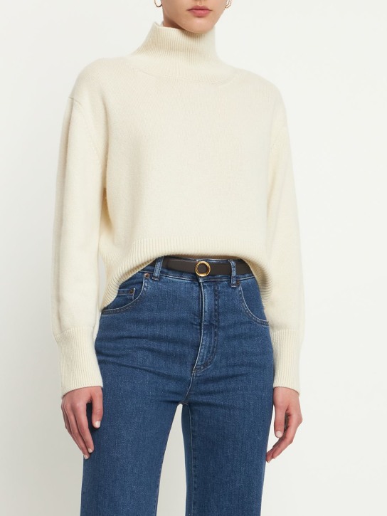 Annagreta: Anna羊绒高领毛衣 - 白色 - women_1 | Luisa Via Roma