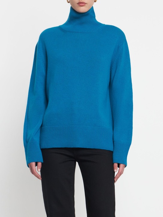 Annagreta: Maglia collo alto Luisa in cashmere - Blu - women_1 | Luisa Via Roma