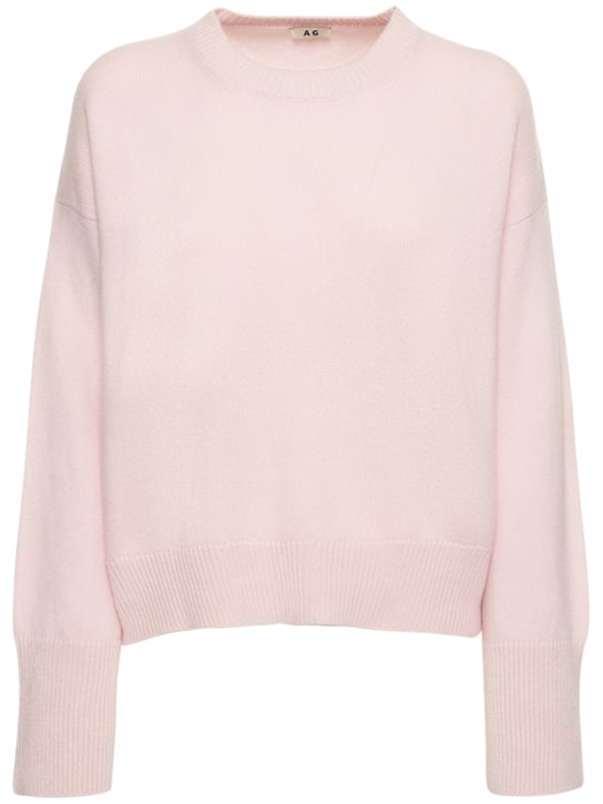 Annagreta: Eleonora羊绒圆领毛衣 - 粉色 - women_0 | Luisa Via Roma
