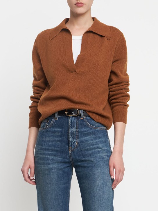 Annagreta: Maglia Ginevra in cashmere - Khaki - women_1 | Luisa Via Roma