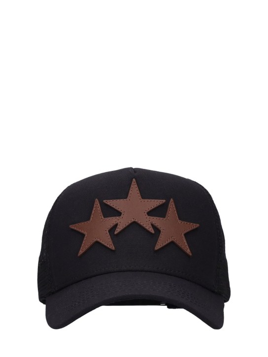 Amiri: 3 Star cotton canvas trucker hat - men_0 | Luisa Via Roma