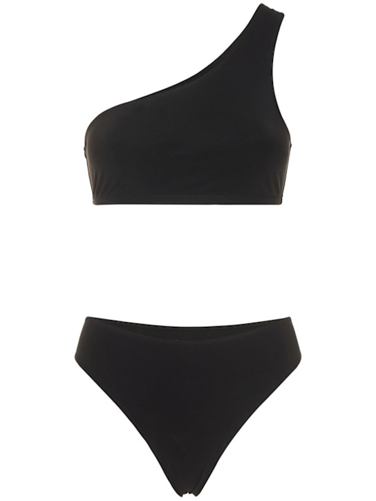 Lido: Trentadue one shoulder bikini - Black - women_0 | Luisa Via Roma