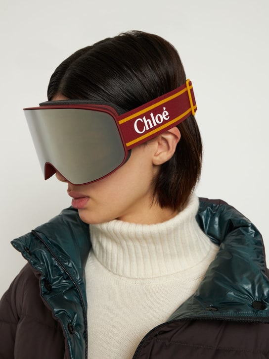 Chloé: Gafas de esquí Cassidy con lentes de espejo - women_1 | Luisa Via Roma