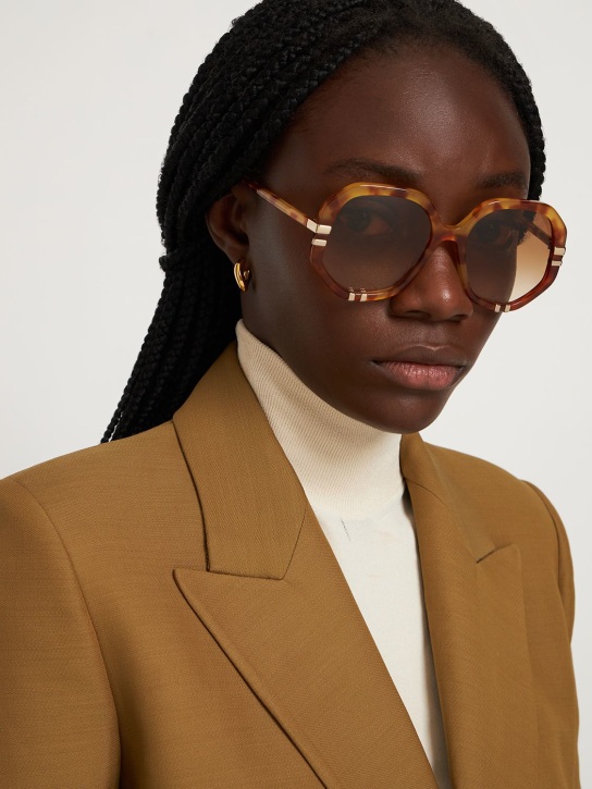 Chloé: West geometrical acetate sunglasses - women_1 | Luisa Via Roma