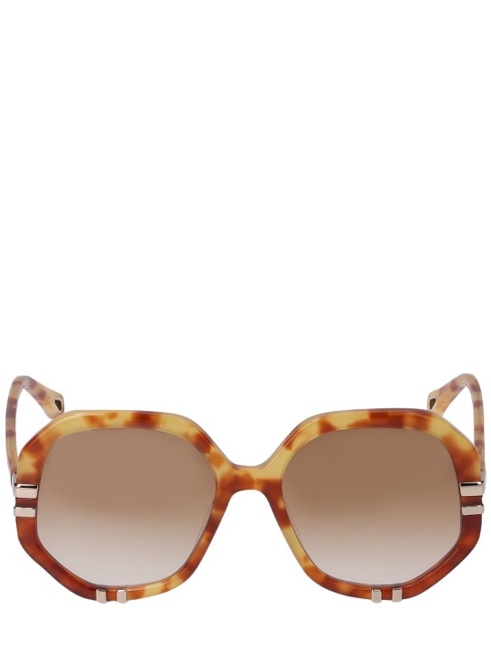 Chloé: West geometrical acetate sunglasses - women_0 | Luisa Via Roma