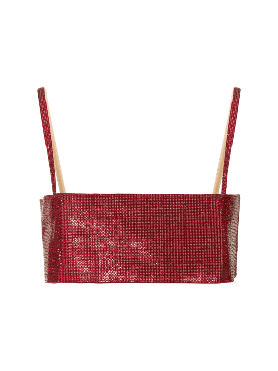 Nué: Charlotte embellished crop top - Red - women_0 | Luisa Via Roma