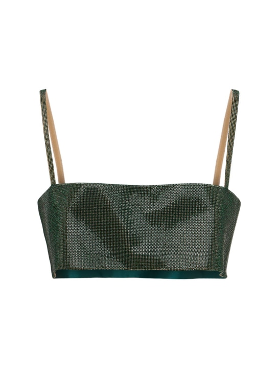Nué: Crop top embelli Charlotte - Vert - women_0 | Luisa Via Roma
