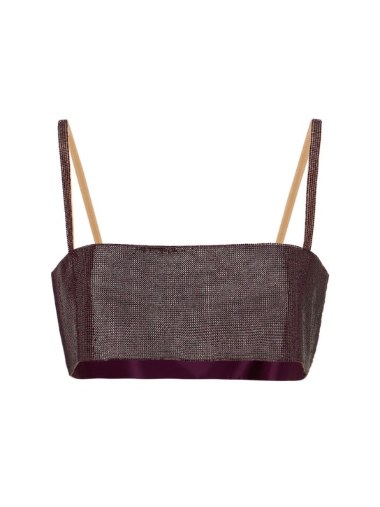 Nué: Crop top embelli Charlotte - Violet - women_0 | Luisa Via Roma
