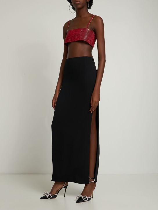 Nué: Gonna maxi Mira con decorazioni - Nero - women_1 | Luisa Via Roma