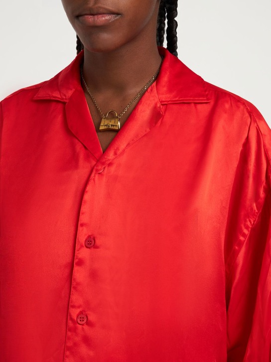 Balenciaga: Collier en laiton à pendentif sac - Or - women_1 | Luisa Via Roma