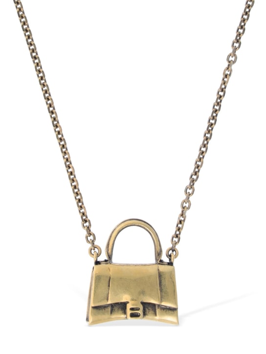 Balenciaga: Bag brass necklace - Altın Rengi - women_0 | Luisa Via Roma