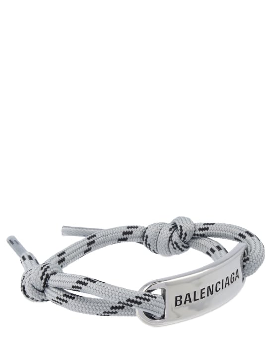 Balenciaga: Plate bracelet - Grey - men_1 | Luisa Via Roma