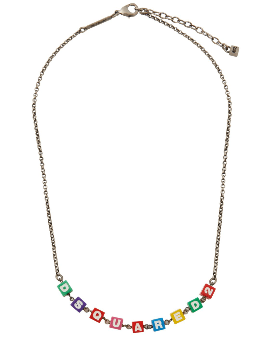 Dsquared2: Resin cube logo charm necklace - women_1 | Luisa Via Roma